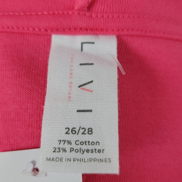 Lane Bryant LIVI Honeysuckle Pink Zip Front Towel Terry Hoodie Jacket 26/28 NEW - Picture 12 of 15